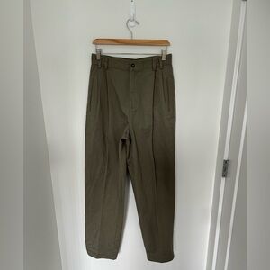 Vintage Liz wear high rise pleated utility straight leg pant